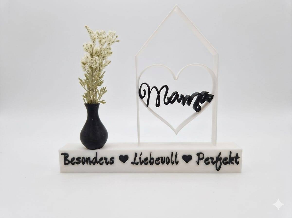 Mini-Vase mit Trockenblumen
